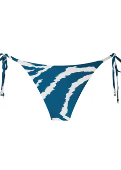 Knickerbox Swim Essentials Print Tie Side Tanga Bikini Bottoms - Teal