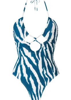 Knickerbox Swim Essentials Print Multiway Swimsuit - Teal
