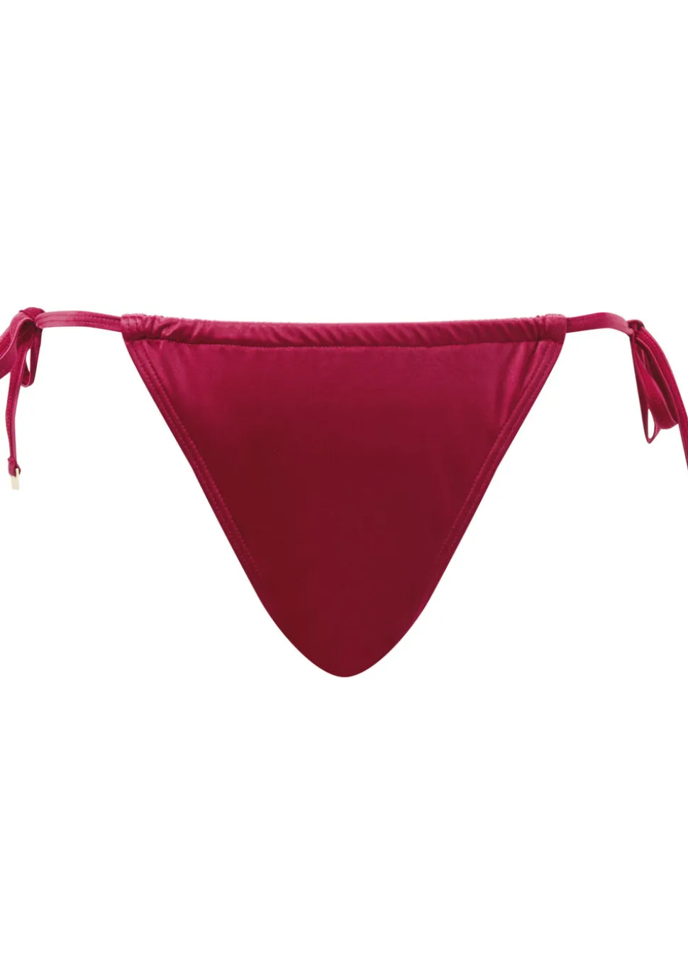 Knickerbox Swim Shimmer Ruched Tanga Bikini Bottoms - Red