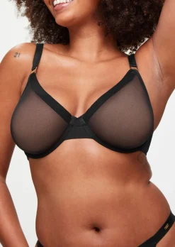 Knickerbox Zadie Fuller Bust Non Padded Plunge Bra - Black