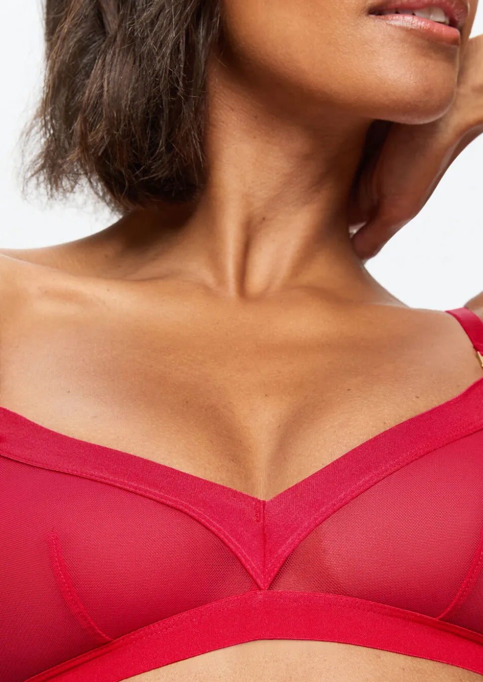 Knickerbox Zadie Non Padded Bralette - Red