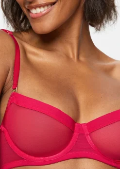 Knickerbox Zadie Non Padded Balcony Bra - Red