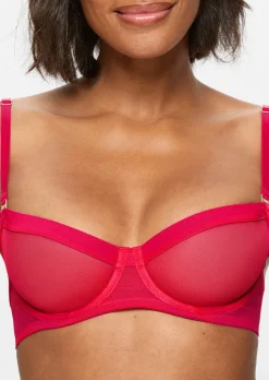 Knickerbox Zadie Non Padded Balcony Bra - Red