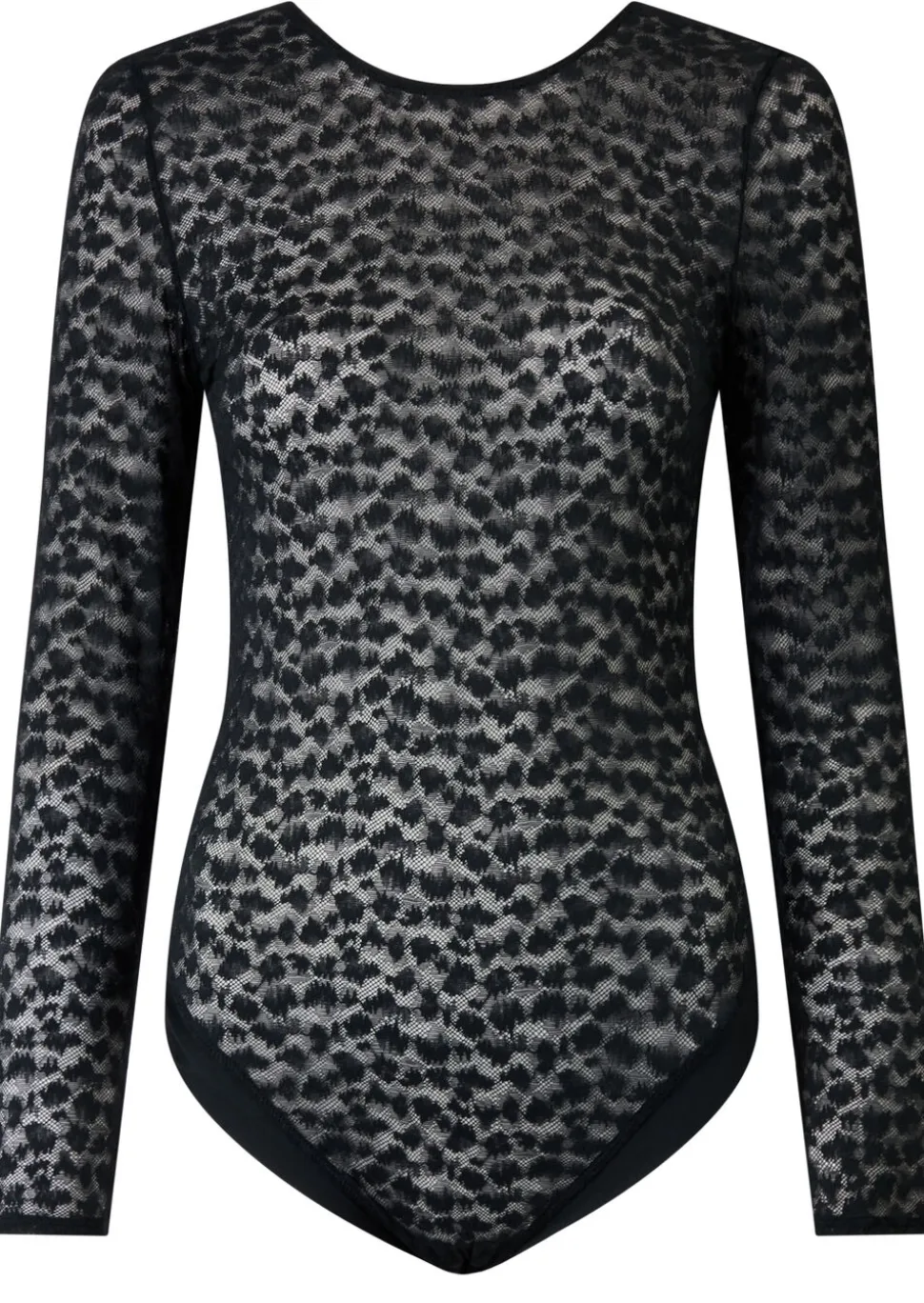 Knickerbox Zadie Textured Long Sleeve Lingerie Body - Black