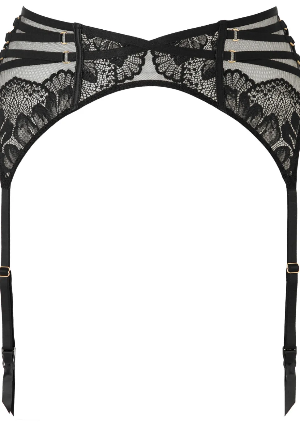 Laced In Love Suspender Belt - Black
