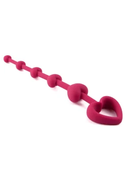 Lovers Heart Shaped Silicone Anal Beads