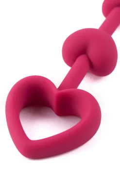 Lovers Heart Shaped Silicone Anal Beads