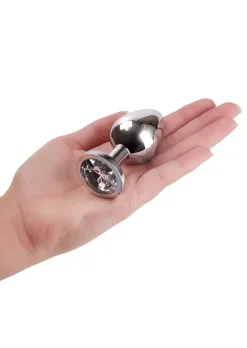 Medium Jewelled Metal Butt Plug