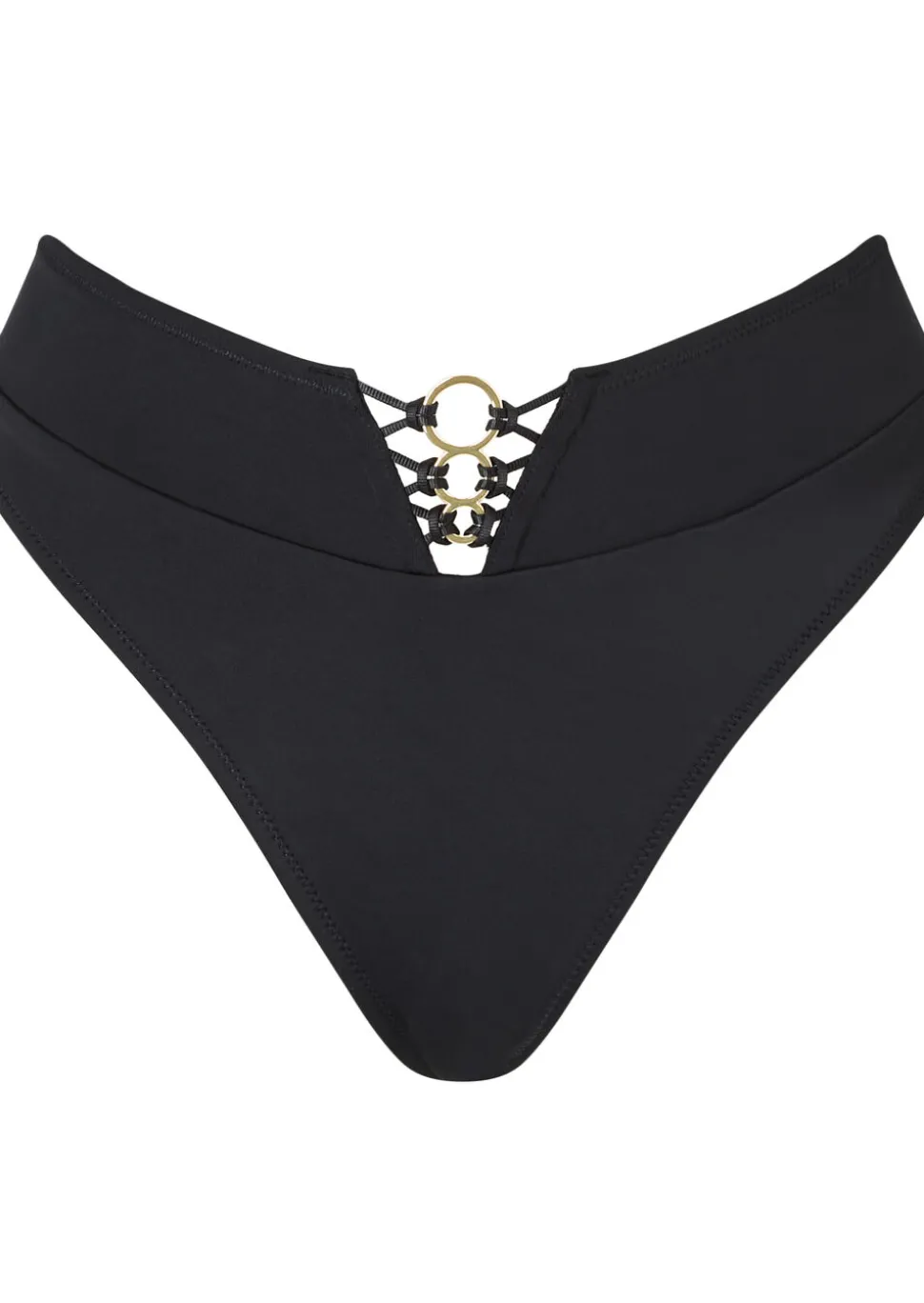 Miami Dreams High Waisted Bikini Bottoms - Black
