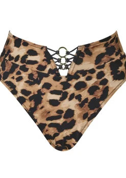 Miami Dreams High Waisted Bikini Bottoms - Brown