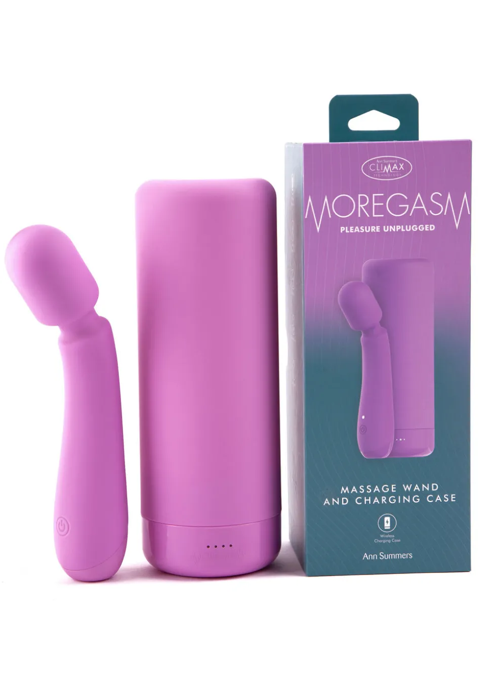 Moregasm+ Pleasure Unplugged Vibrating Massage Wand with Charging Case