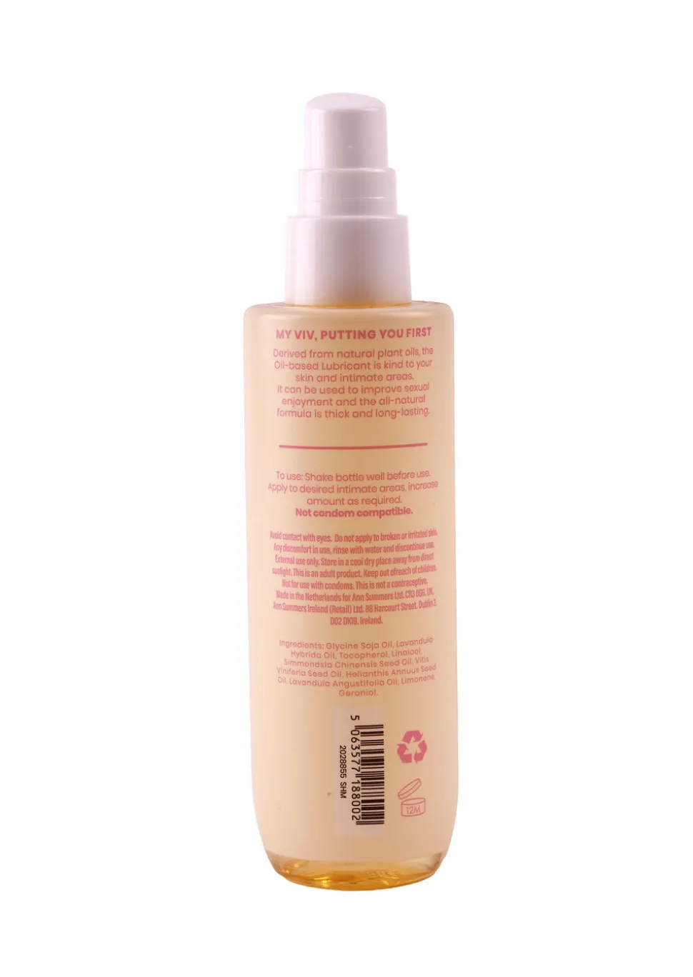 My Viv Moisturising Oil Based Lubricant 100ml