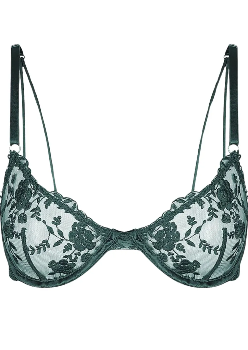 Nicolette Non Pad Plunge Bra - Green