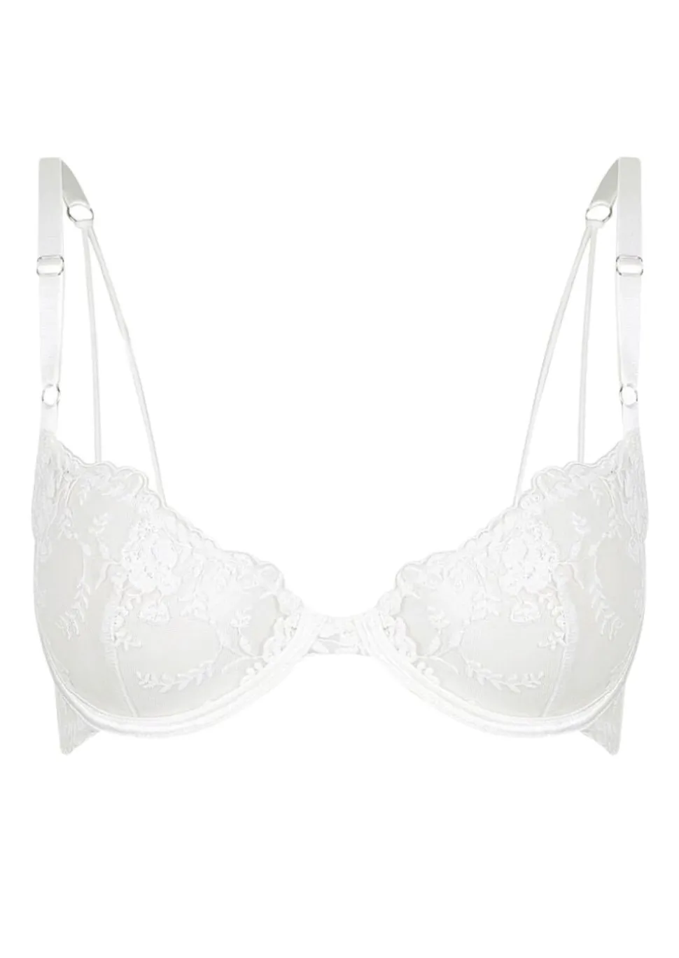 Nicolette Non Pad Plunge Bra - White