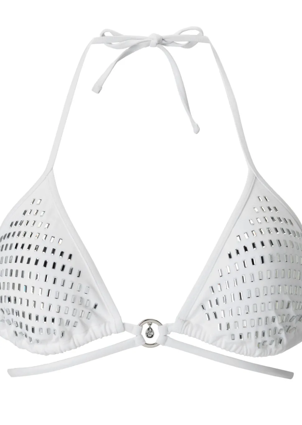 Pacific Pearl Padded Triangle Bikini Top - White