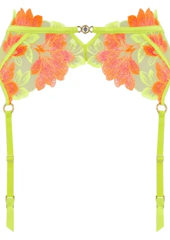 Paradise Glow Waspie Suspender - Lime