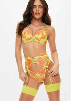 Paradise Glow Waspie Suspender - Lime