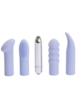 Power Bullet Sex Toy Set with 4 Interchangeable Silicone Sleeves
