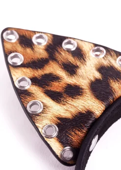 PU Animal Print Cat Ears Headband