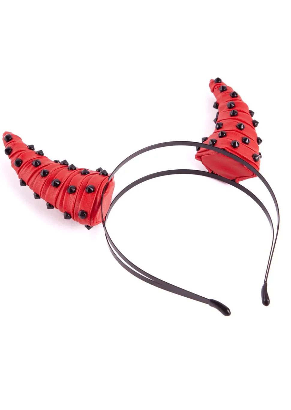 PU Studded Devil Horns Headband