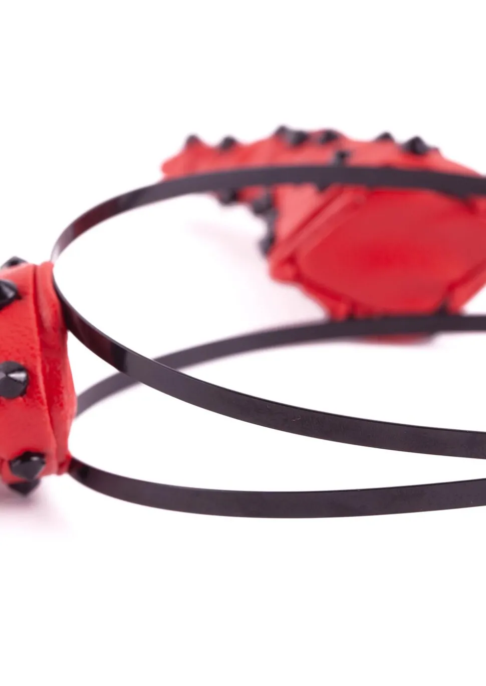 PU Studded Devil Horns Headband
