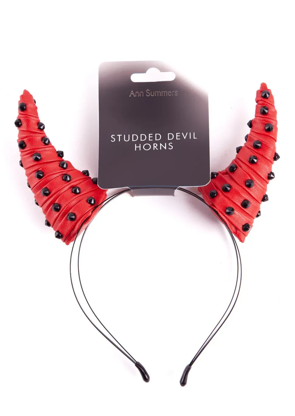 PU Studded Devil Horns Headband