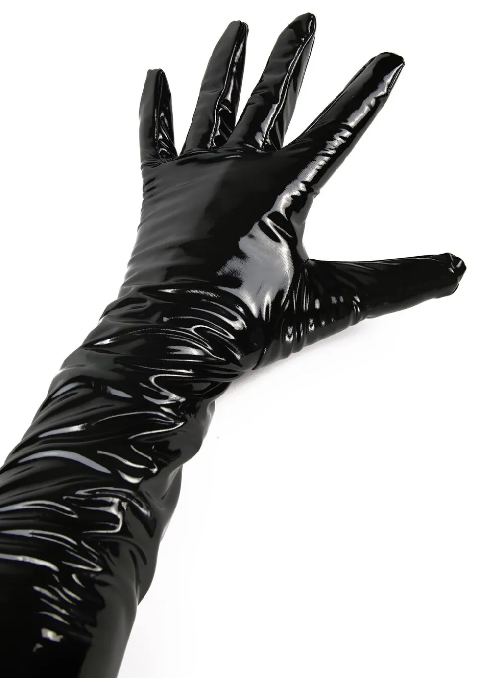 PU Wet Look Elbow Length Gloves