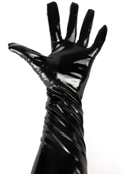 PU Wet Look Elbow Length Gloves