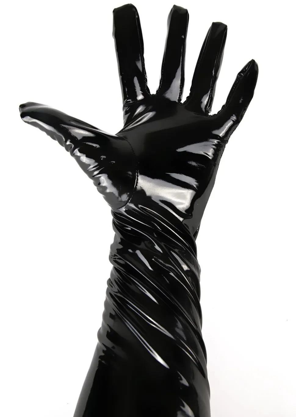 PU Wet Look Elbow Length Gloves