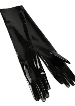 PU Wet Look Elbow Length Gloves