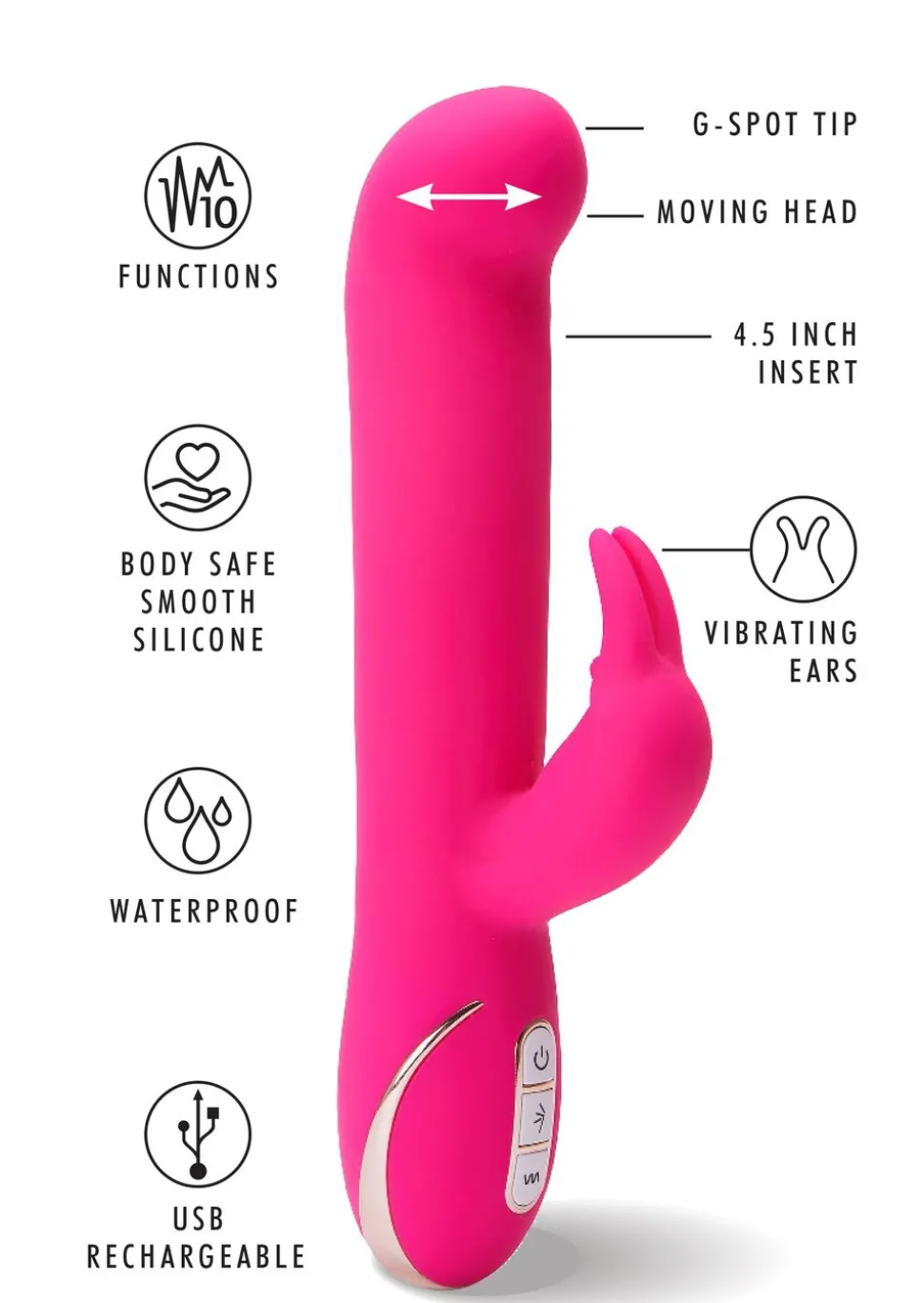 Rampant Rabbit Waterproof Stroking G-Spot Vibrator