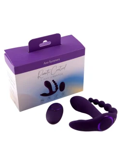 Remote Control 3 Way Clitoral G-Spot Anal Vibrator