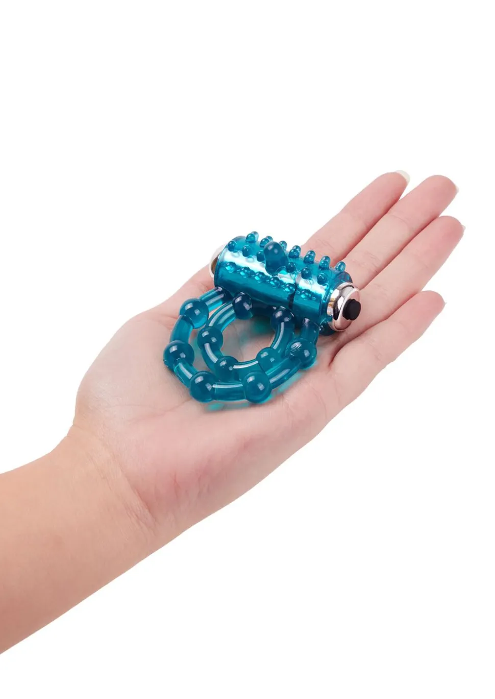 Ribbed Vibrating Cock & Ball Ring with Removable Bullet