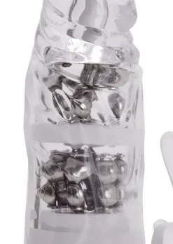 Rotating Rampant Rabbit Glitter Jelly Vibrator