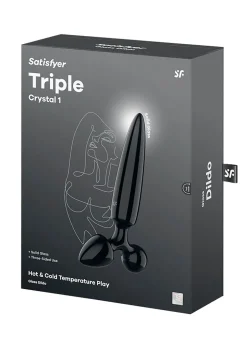 Satisfyer Triple Crystal 1 Glass Dildo