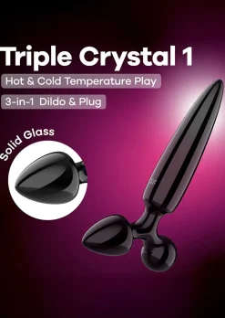 Satisfyer Triple Crystal 1 Glass Dildo