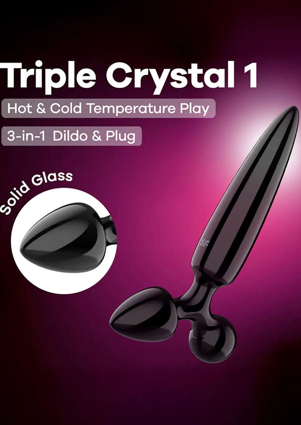 Satisfyer Triple Crystal 1 Glass Dildo