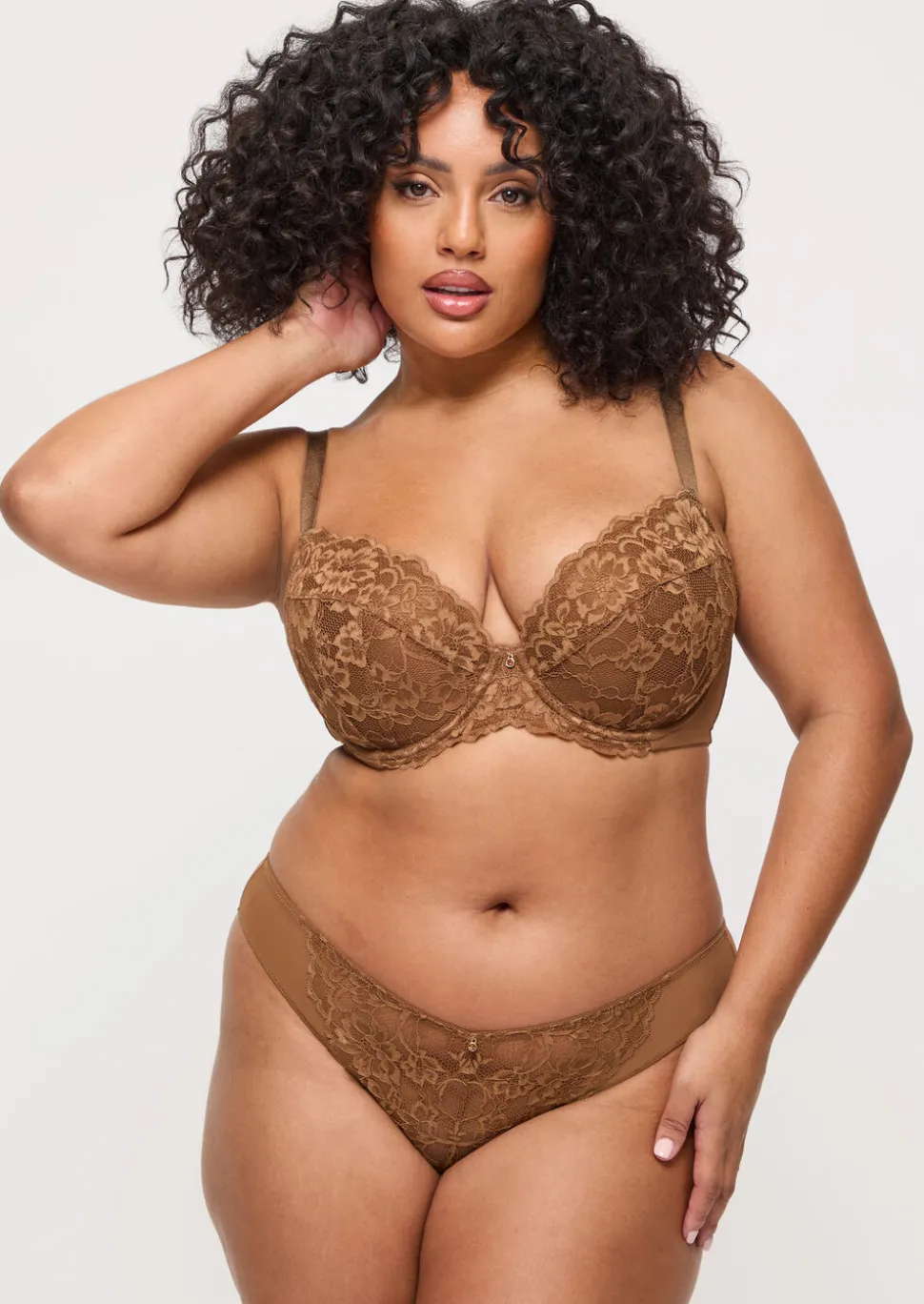 Sexy Lace Brazilian Knickers - Nude 03