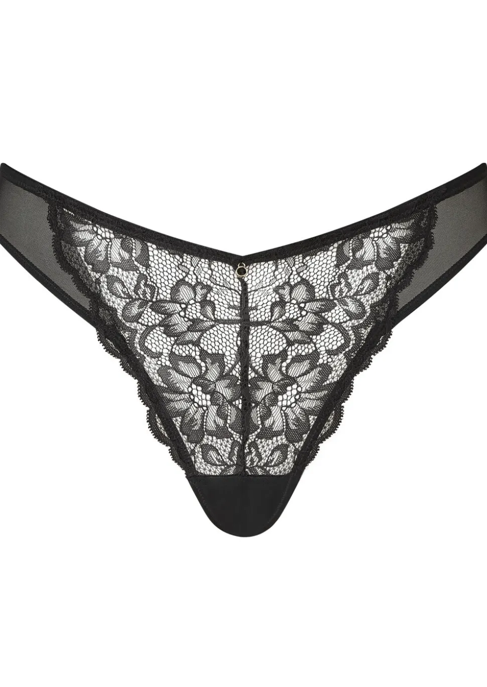 Sexy Lace Brazilian Knickers - Black