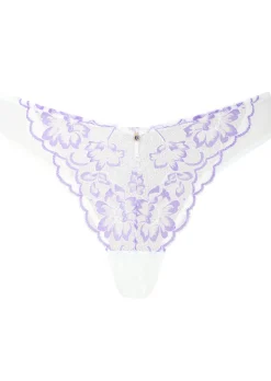 Sexy Lace Brazilian Knickers - White/Lilac