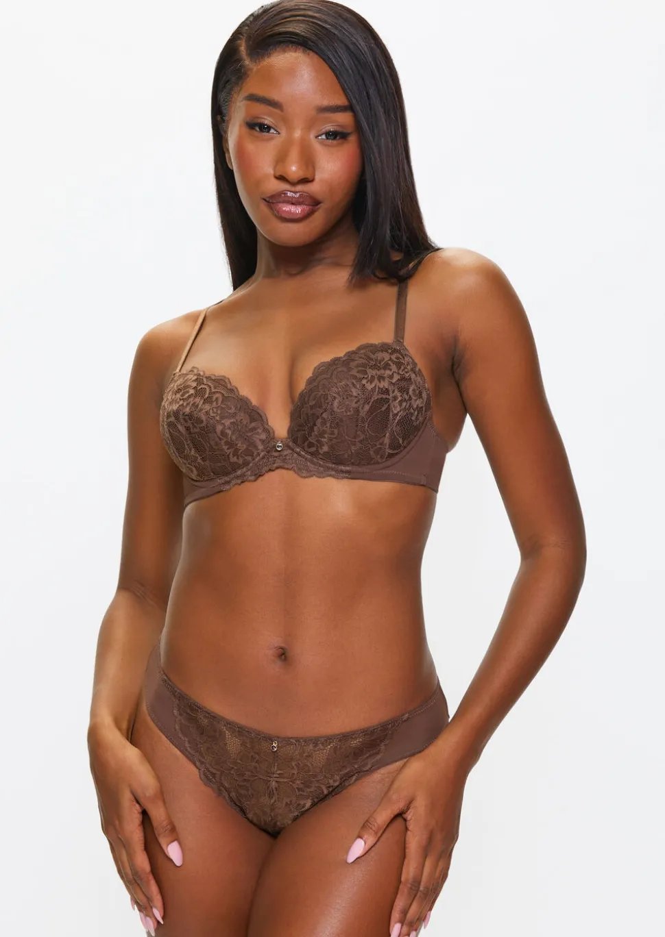Sexy Lace Brazilian Knickers - Nude 04