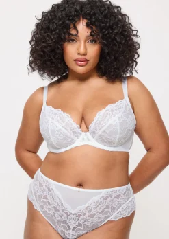 Sexy Lace Non Padded Fuller Bust Plunge Bra Pack of 2 - Assorted