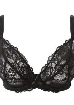 Sexy Lace Non Padded Fuller Bust Plunge Bra - Pack of 2 - Black