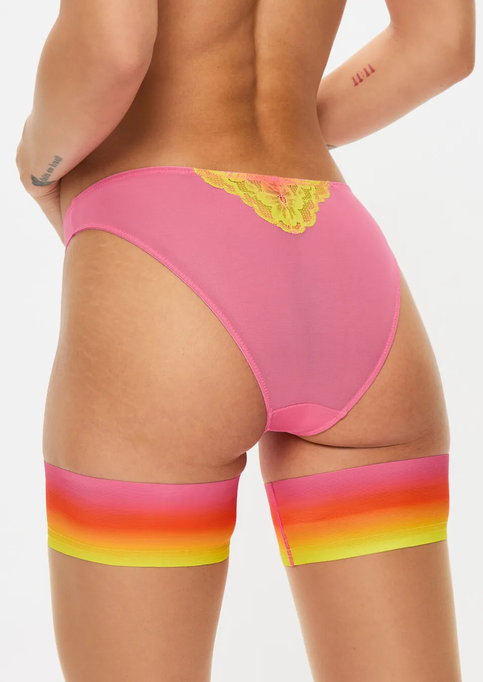 Sexy Lace Ombre Brazilian Knickers - Multi