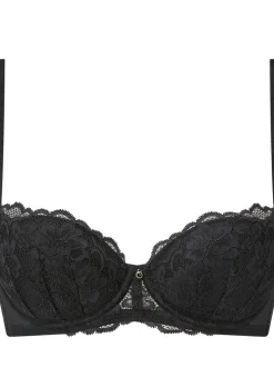 Sexy Lace Padded Balcony Bra - Pack of 2 - Black