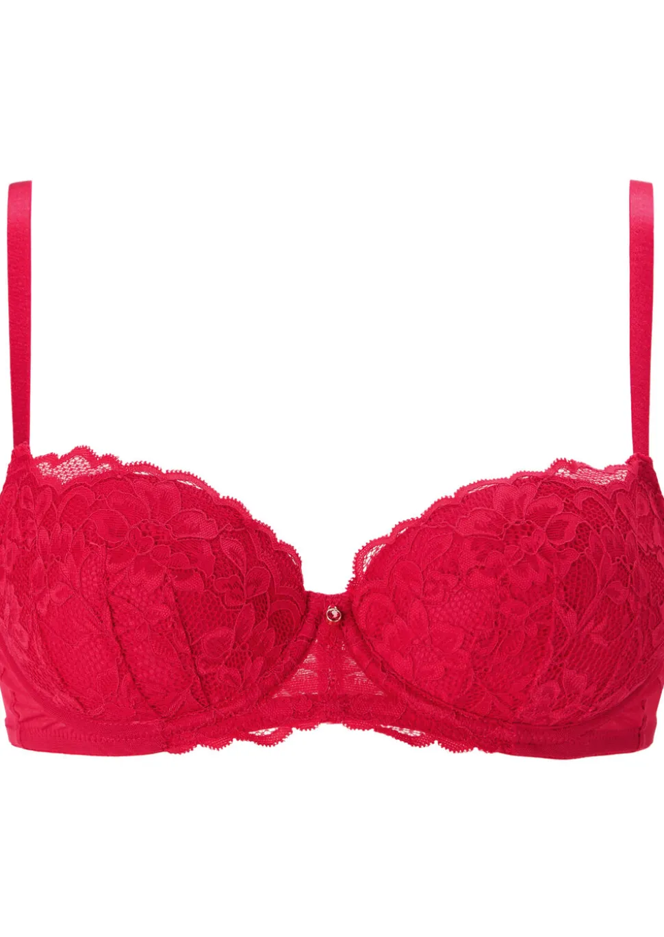 Sexy Lace Padded Boost Bra - Red