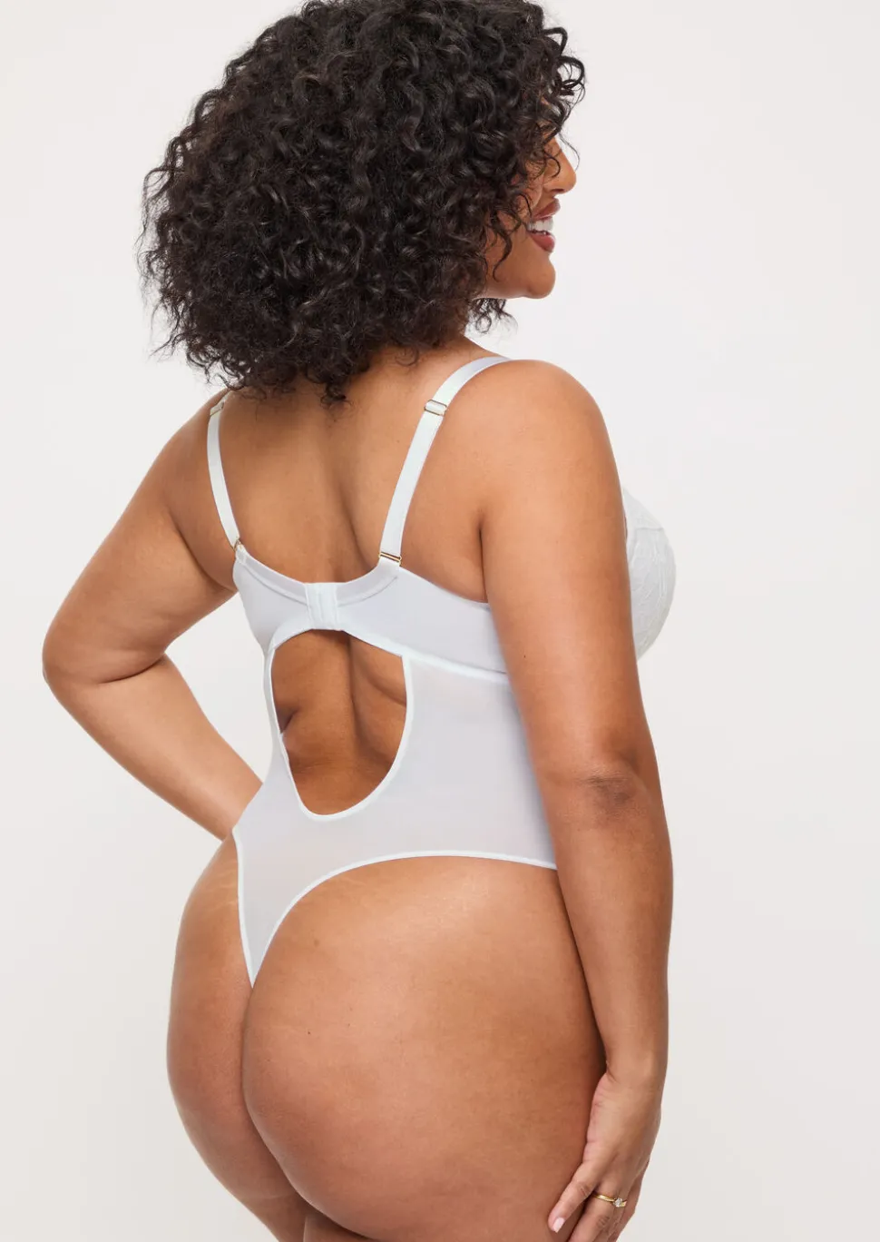Sexy Lace Padded Lingerie Body - White