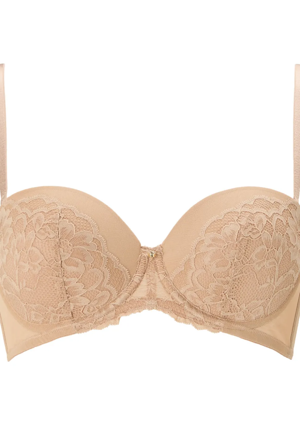 Sexy Lace Padded Multiway Bra - Nude 01