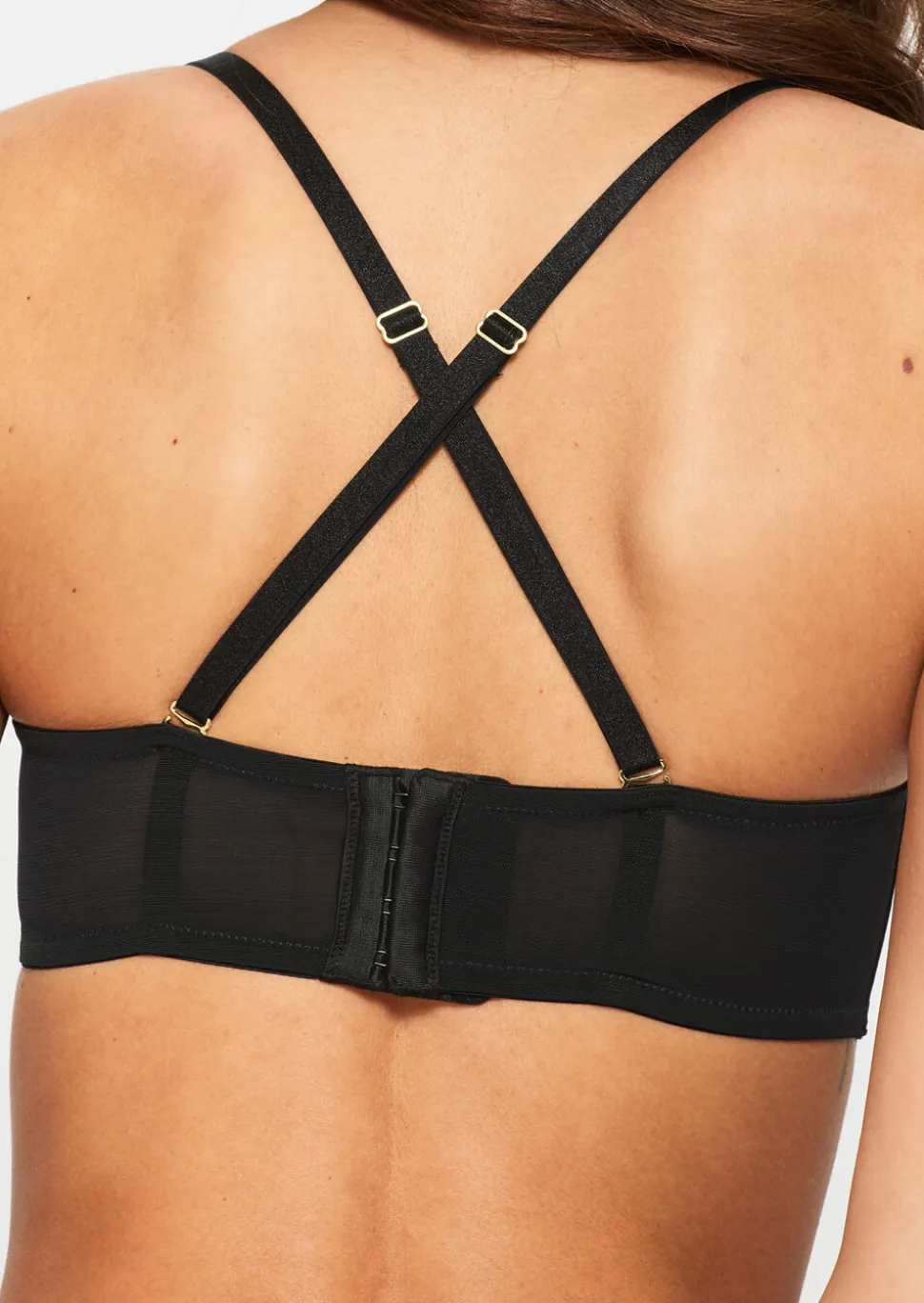 Sexy Lace Padded Multiway Bra - Black/Champagne