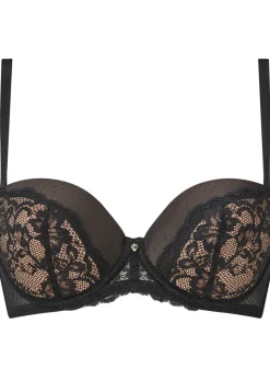 Sexy Lace Padded Multiway Bra - Black/Champagne